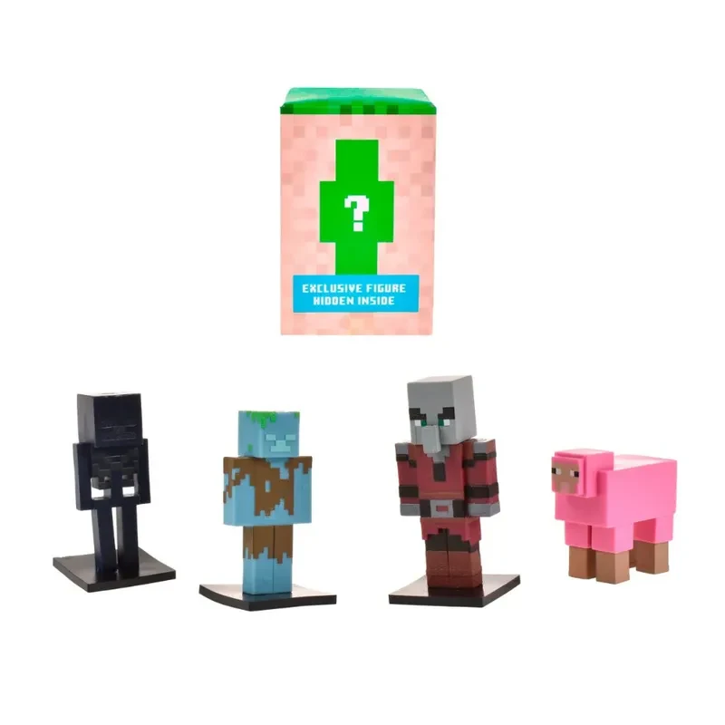 Minecraft Set 5 Figuras Toppeez 6 Cm - Ahogado Con Figura Sorpresa1
