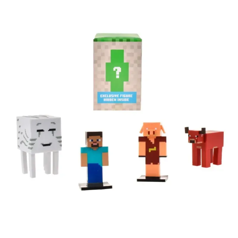Minecraft Set 5 Figuras Toppeez 6 Cm - Steve Con Figura Sorpresa1