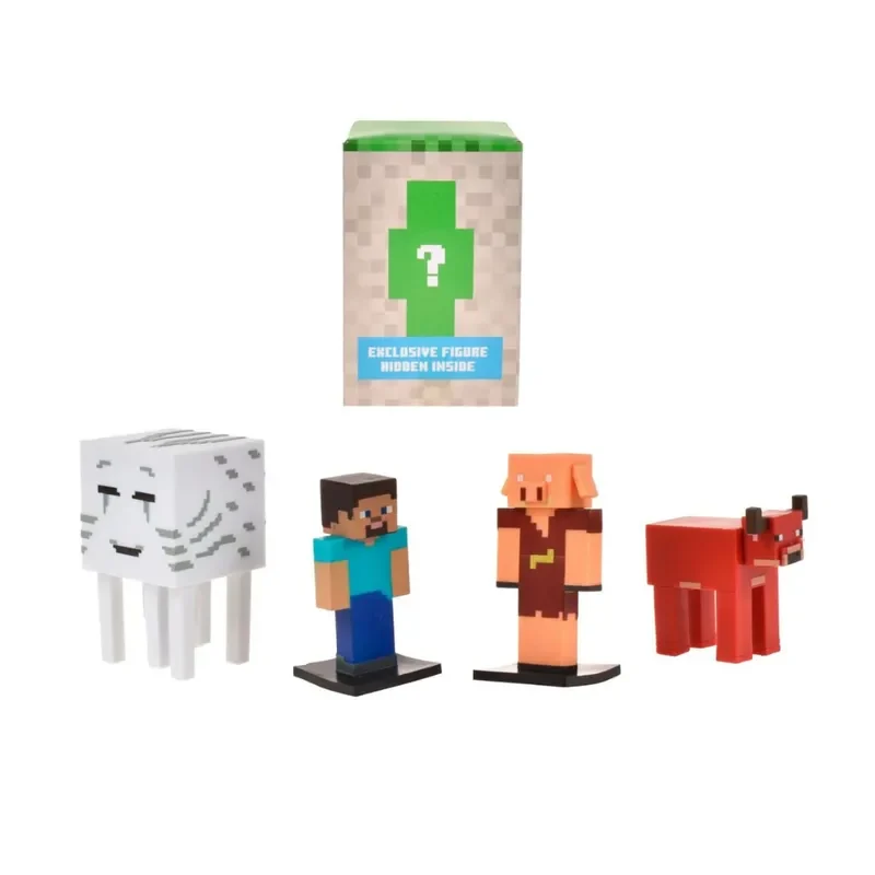 Minecraft Set 5 Figuras Toppeez 6 Cm - Steve Con Figura Sorpresa2