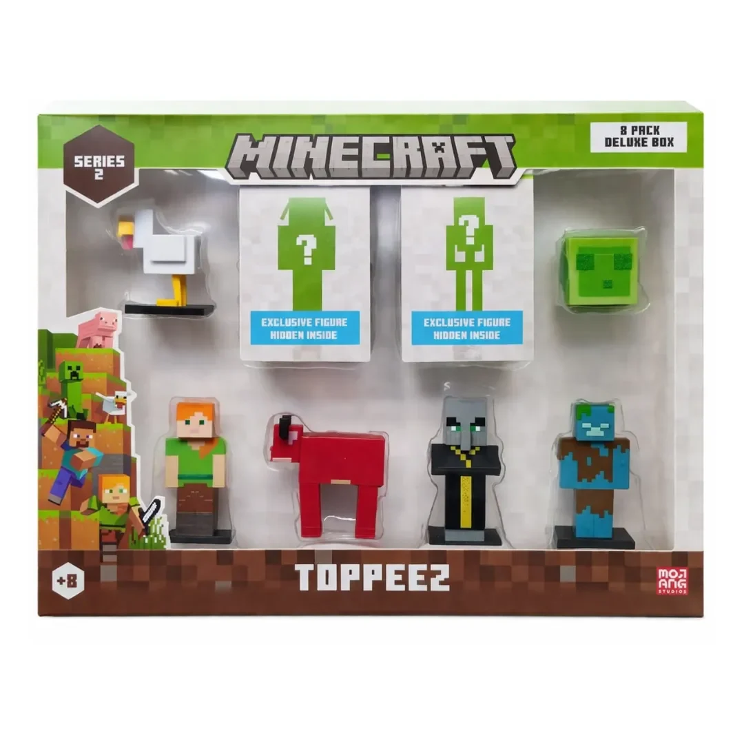 Minecraft Set 8 Figuras Toppeez Deluxe 6 Cm1
