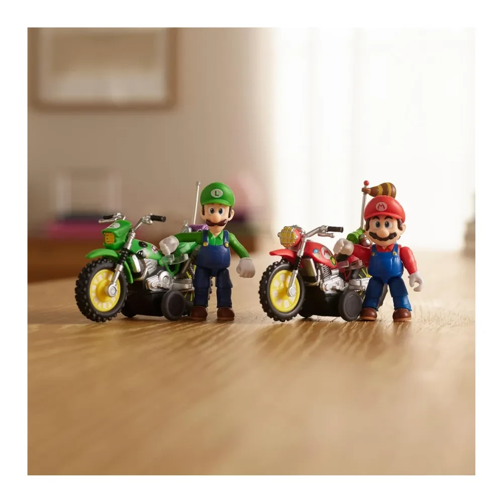 The Super Mario Galaxy Movie - Figura Luigi Con Motocicleta PullBack4