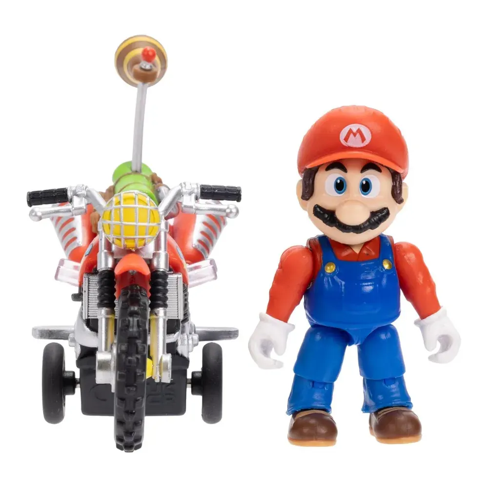 The Super Mario Galaxy Movie - Figura Mario Con Motocicleta PullBack1