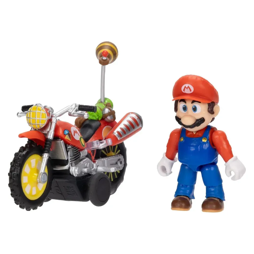 The Super Mario Galaxy Movie - Figura Mario Con Motocicleta PullBack2