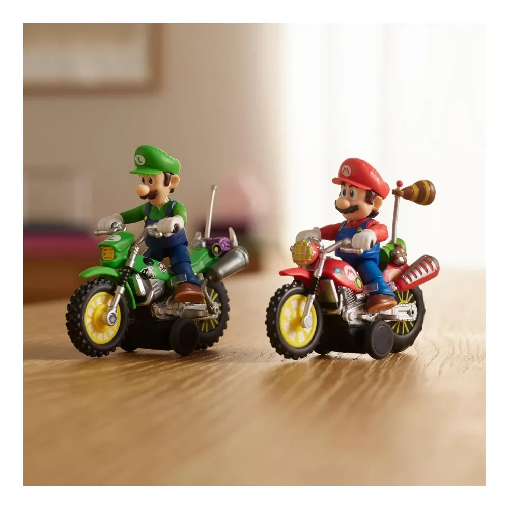 The Super Mario Galaxy Movie - Figura Mario Con Motocicleta PullBack4