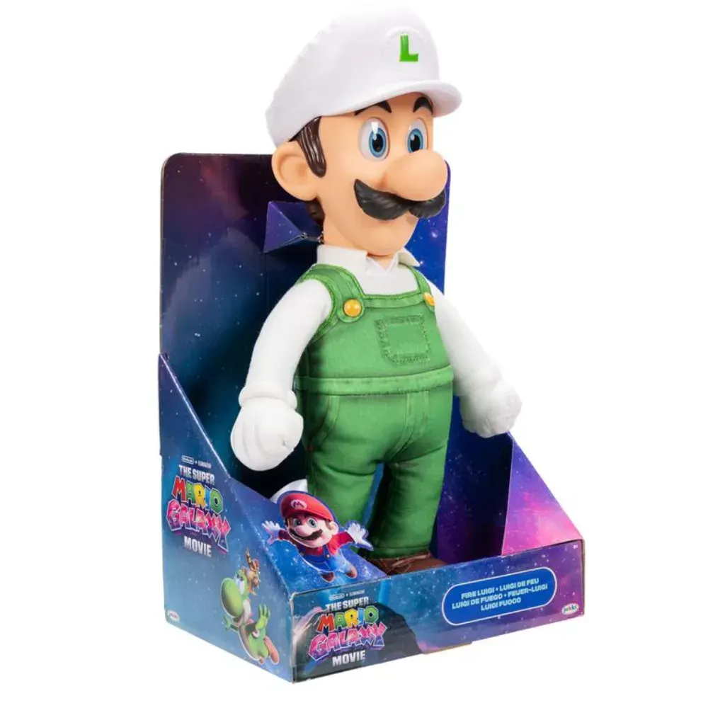 Super Mario Galaxy Pelicula Peluche Luigi Con Cabeza Plastica 37 cm Nintendo1