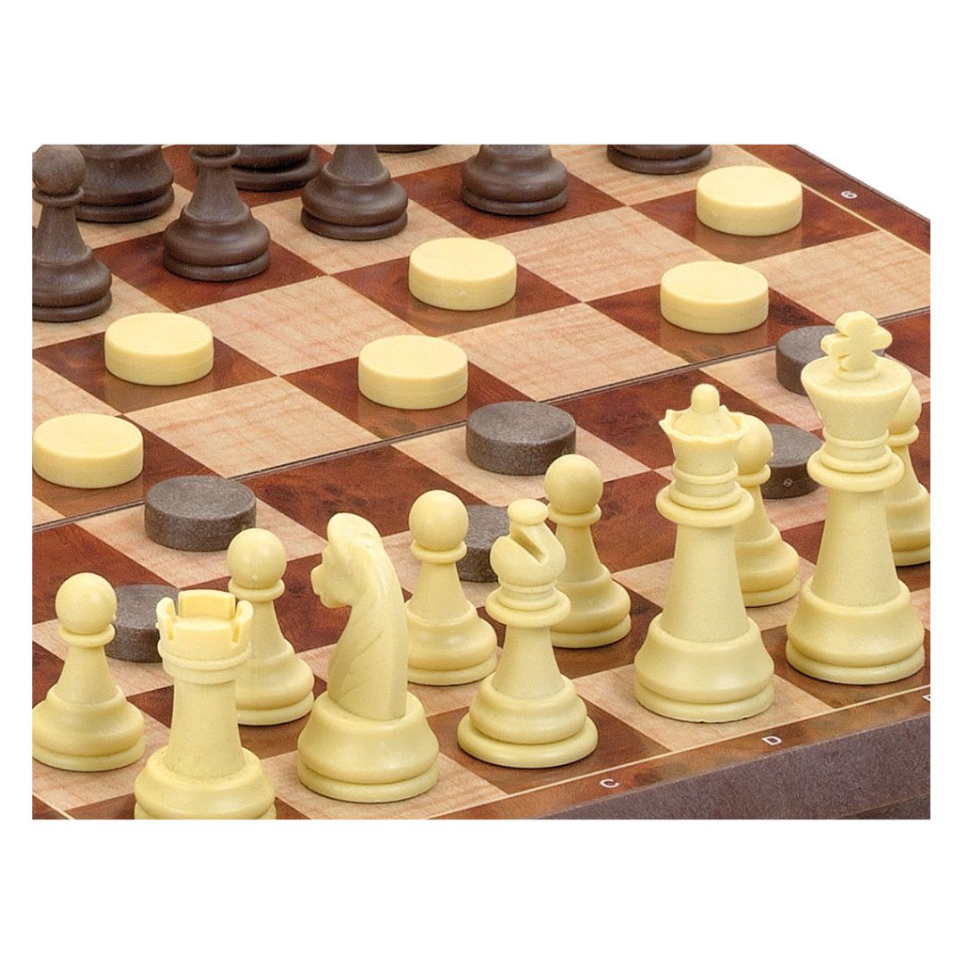 Juego de Ajedez - Damas Magnetico Plegable 24cm - Cayro3