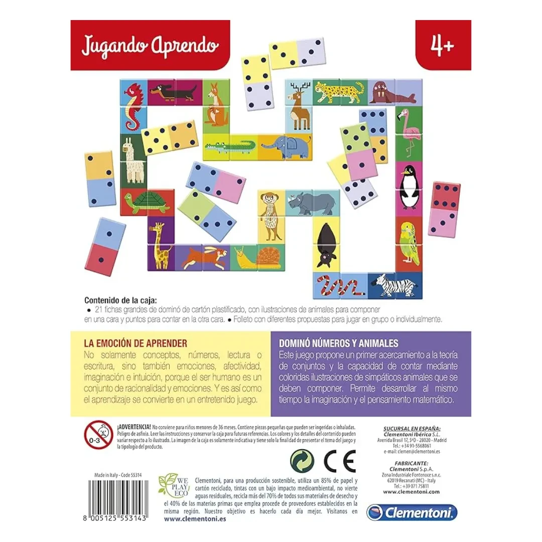 Clementoni Educativo Domina los numeros y animales3