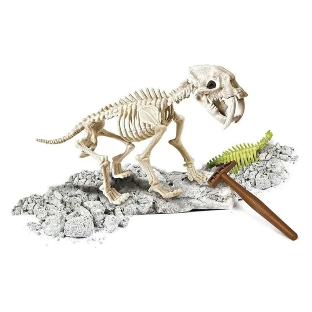 Clementoni Arqueojugando Smilodon Fosforescente Excavación1