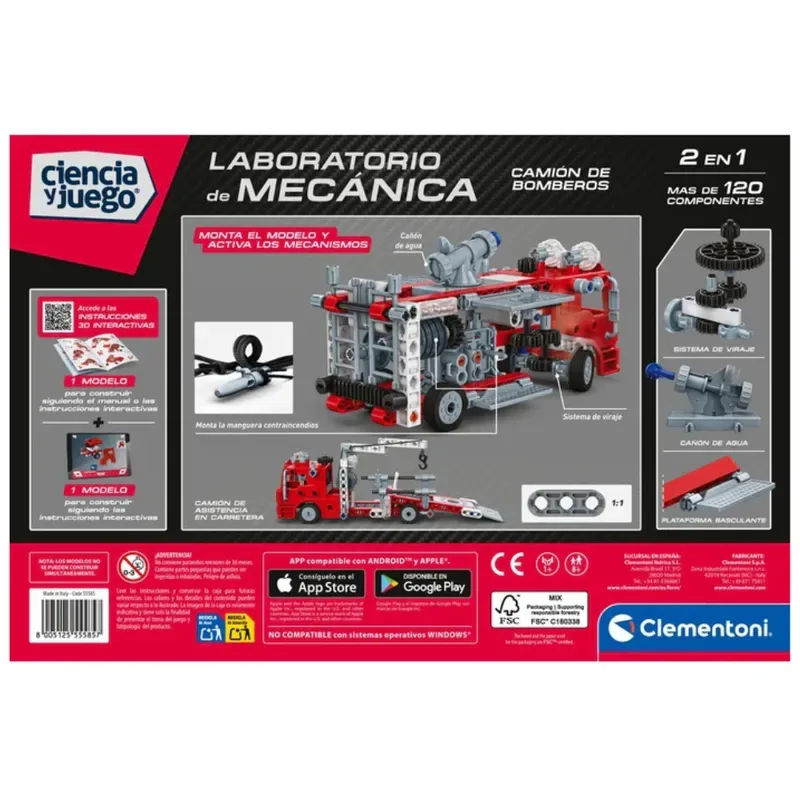 Clementoni Mechanichs - Camión De Bomberos4