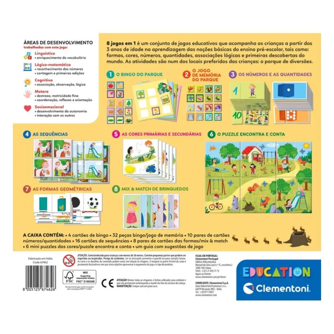 8 Juegos en 1: set educativo multifunción para aprender - Clementoni1