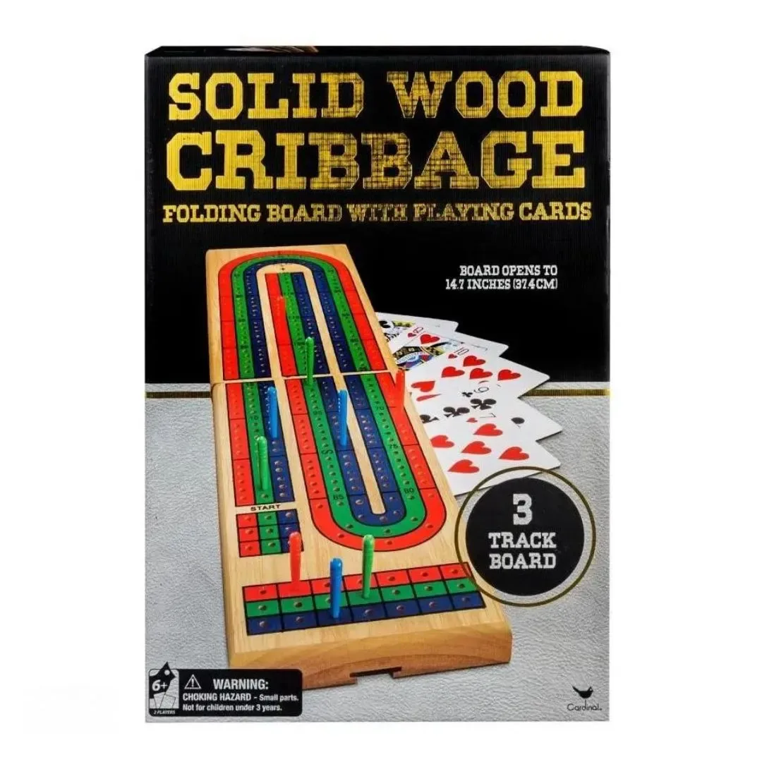 Juego de Mesa Cribbage de Madera Plegable para 3 Jugadores1