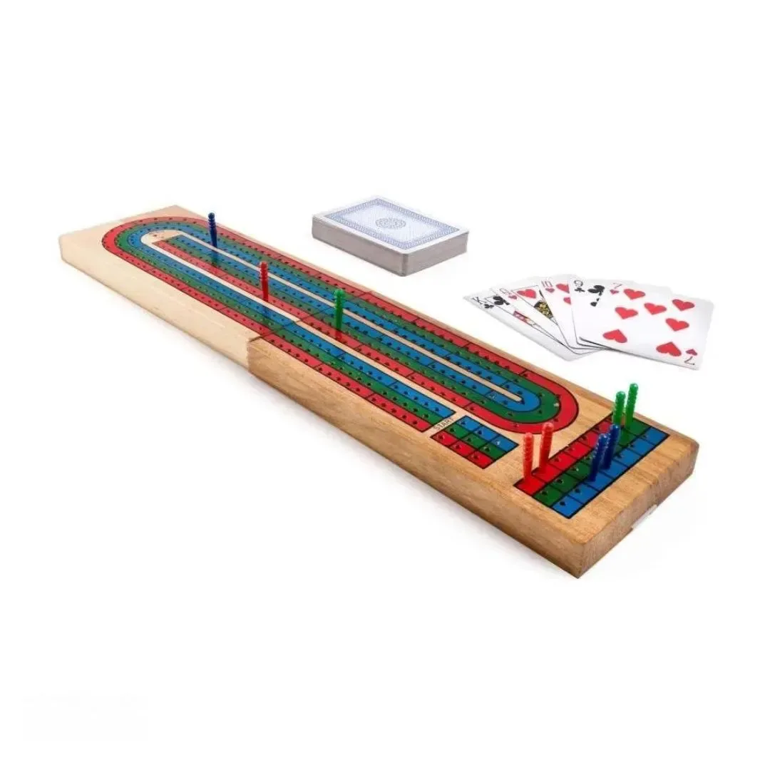 Juego de Mesa Cribbage de Madera Plegable para 3 Jugadores2