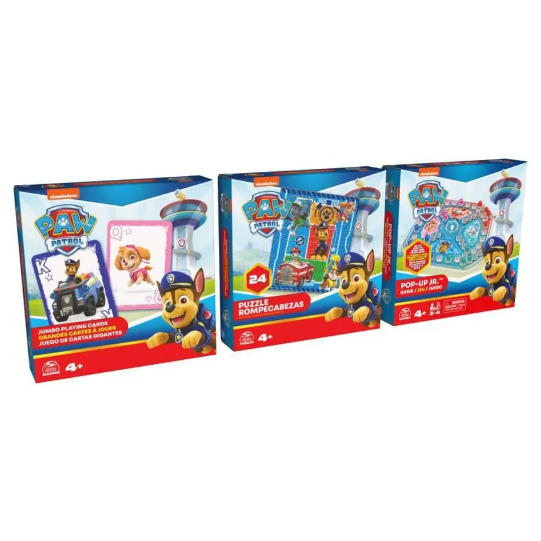 Spin Master Games Paw Patrol Pack X3 Juegos De Mesa3