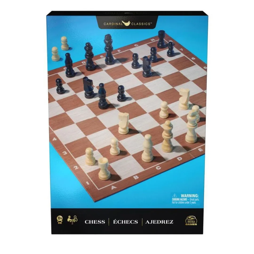 Juego De Mesa Spin Master Games Ajedrez De Madera1