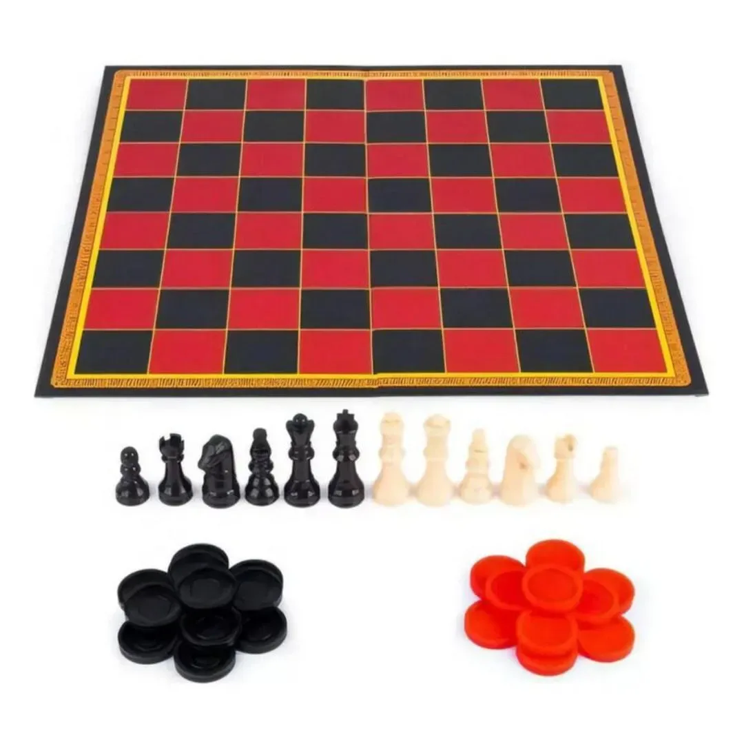 Juego de Mesa Cardinal Classics 3 en 1 Ajedrez Damas y Tres en Raya1