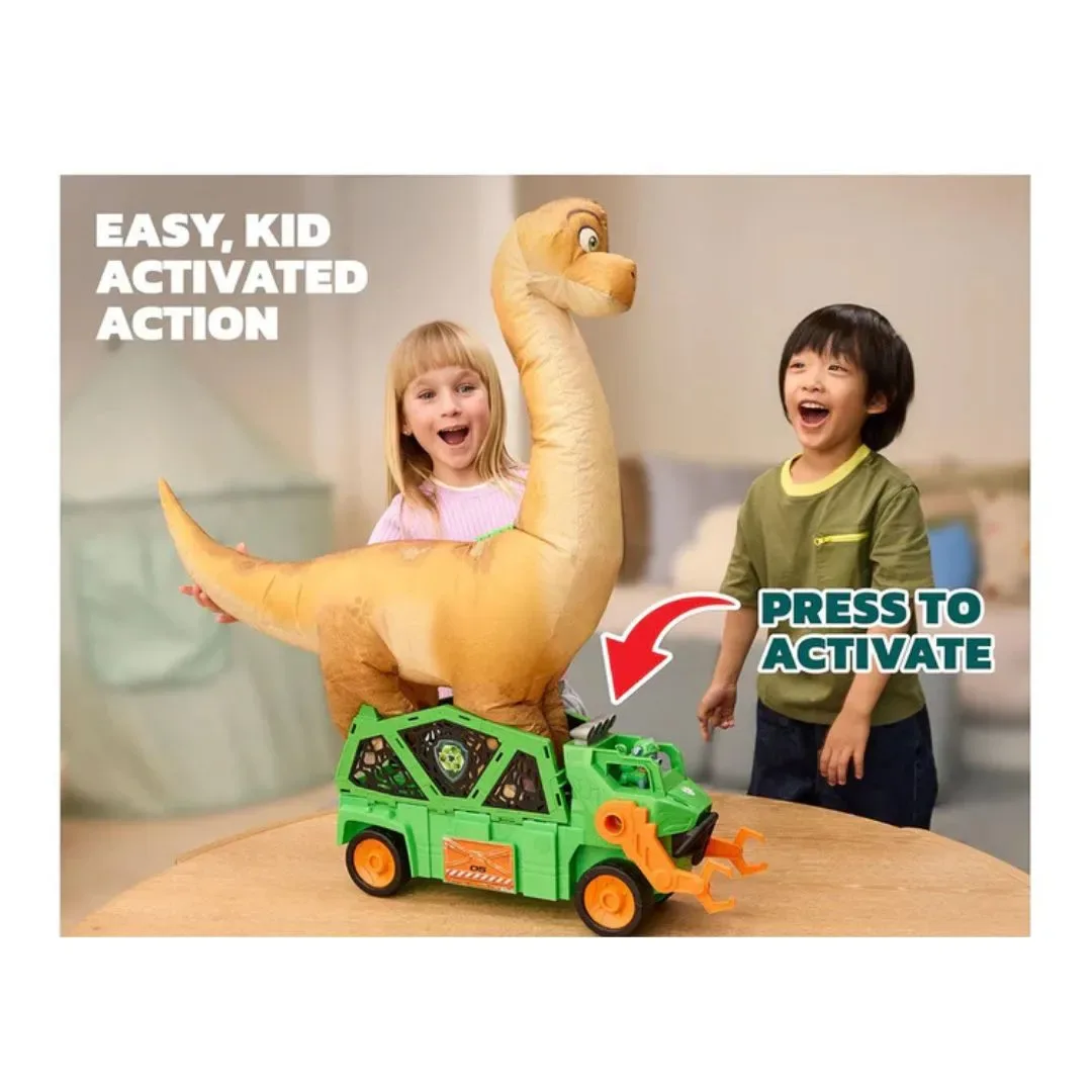Paw Patrol The Dino Movie vehículo de Dinosaurio Megasaurus con Dinosaurio Inflable3