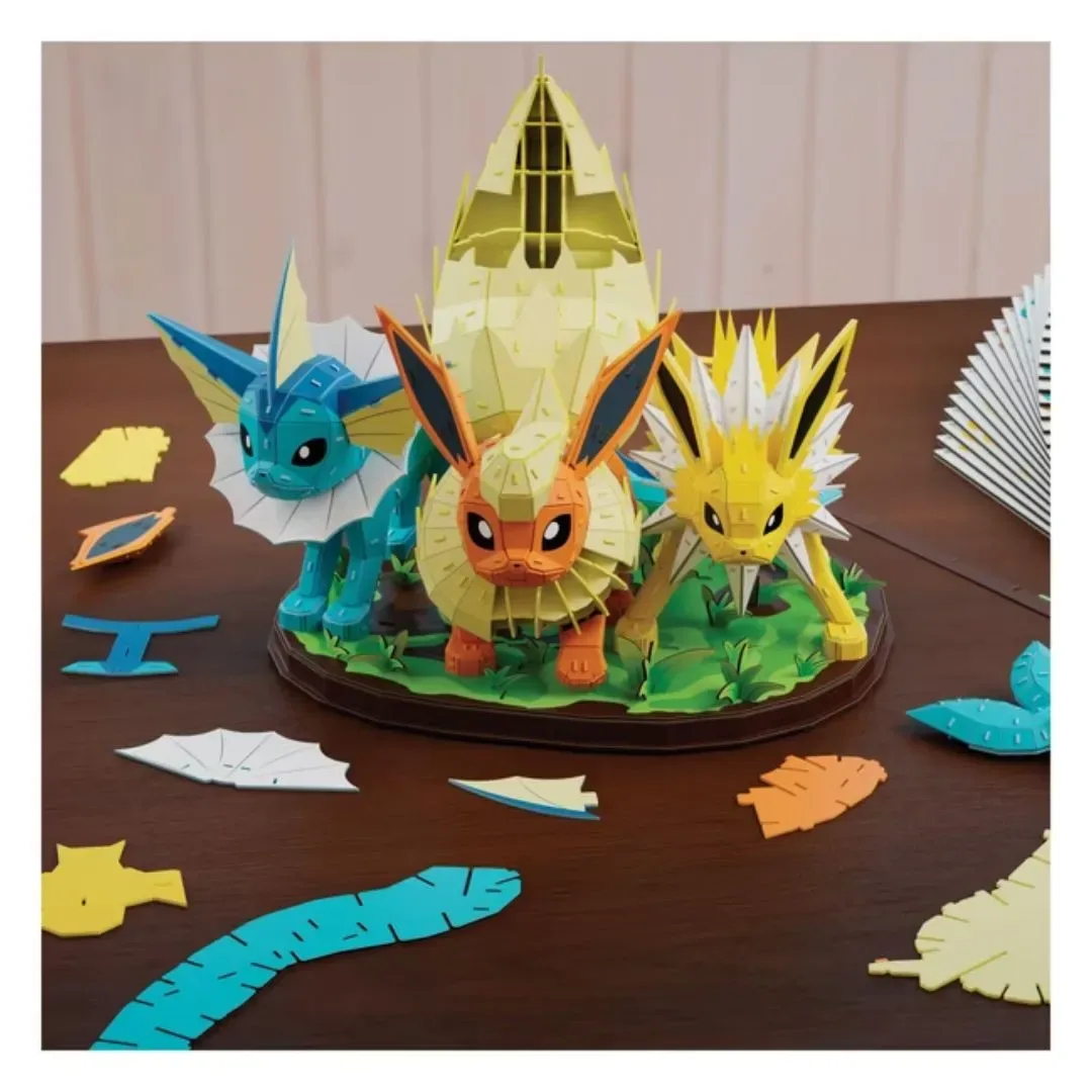 Rompecabezas 4D Build Pokémon Trío Eevee 612 Piezas3