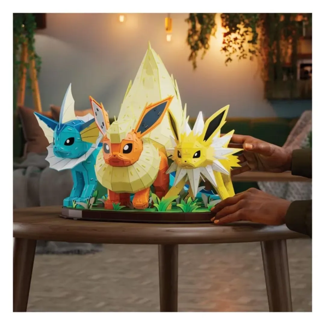 Rompecabezas 4D Build Pokémon Trío Eevee 612 Piezas4