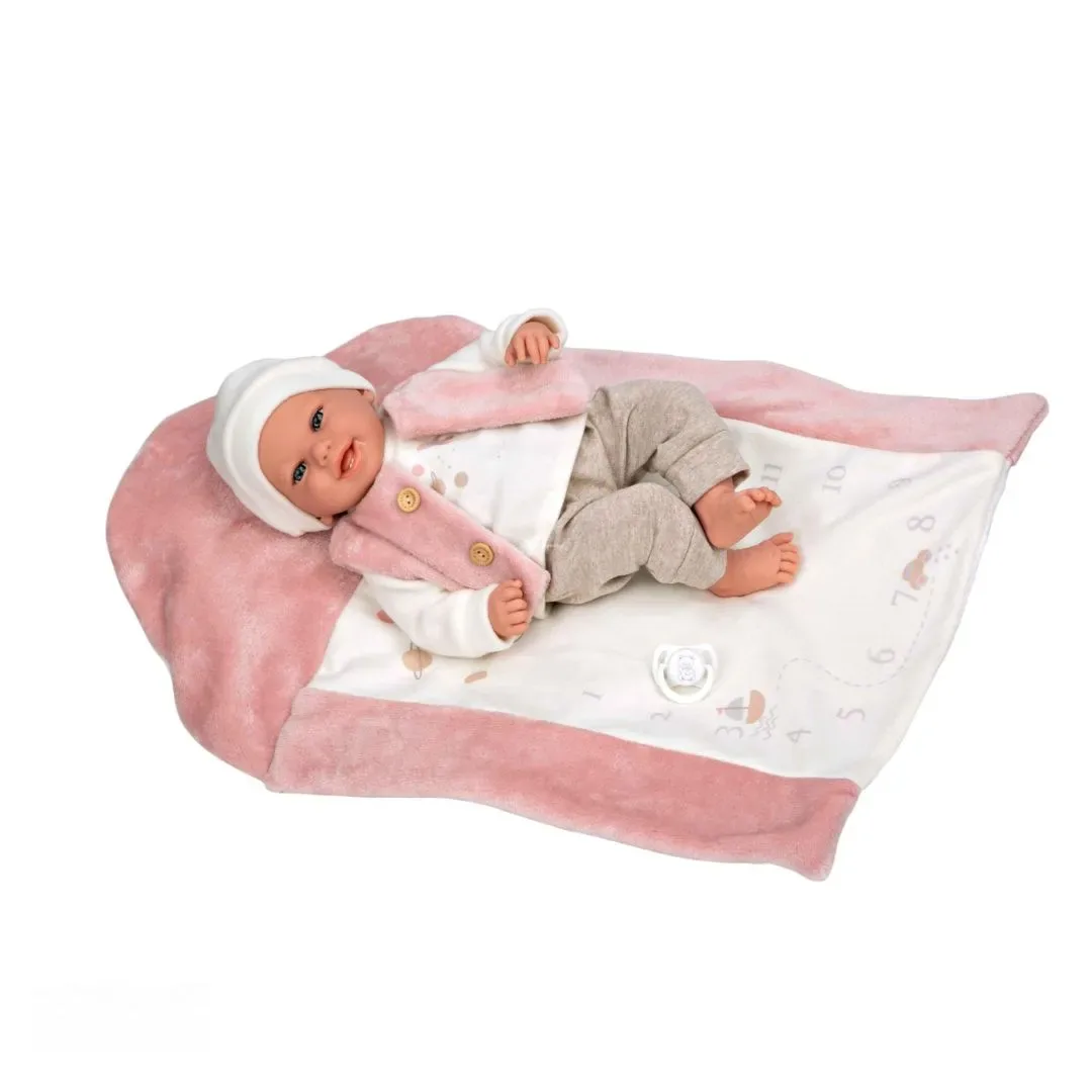 Muñeca Elegance 40 cm con Manta - Muñeca de Peso Colin1