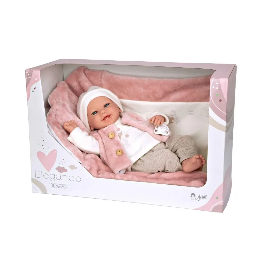 Muñeca Elegance 40 cm con Manta - Muñeca de Peso Colin3