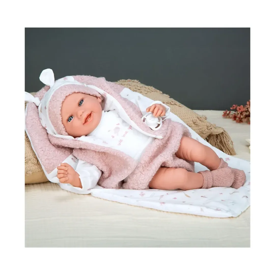 Muñeca Elegance Rosa Con Peso y Cojin de 40 cm2