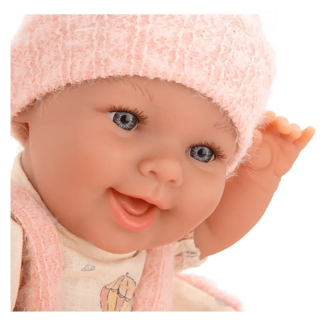 Muñeca Elegance Gadi 33 cm Rosa con Capazo y Chupete2