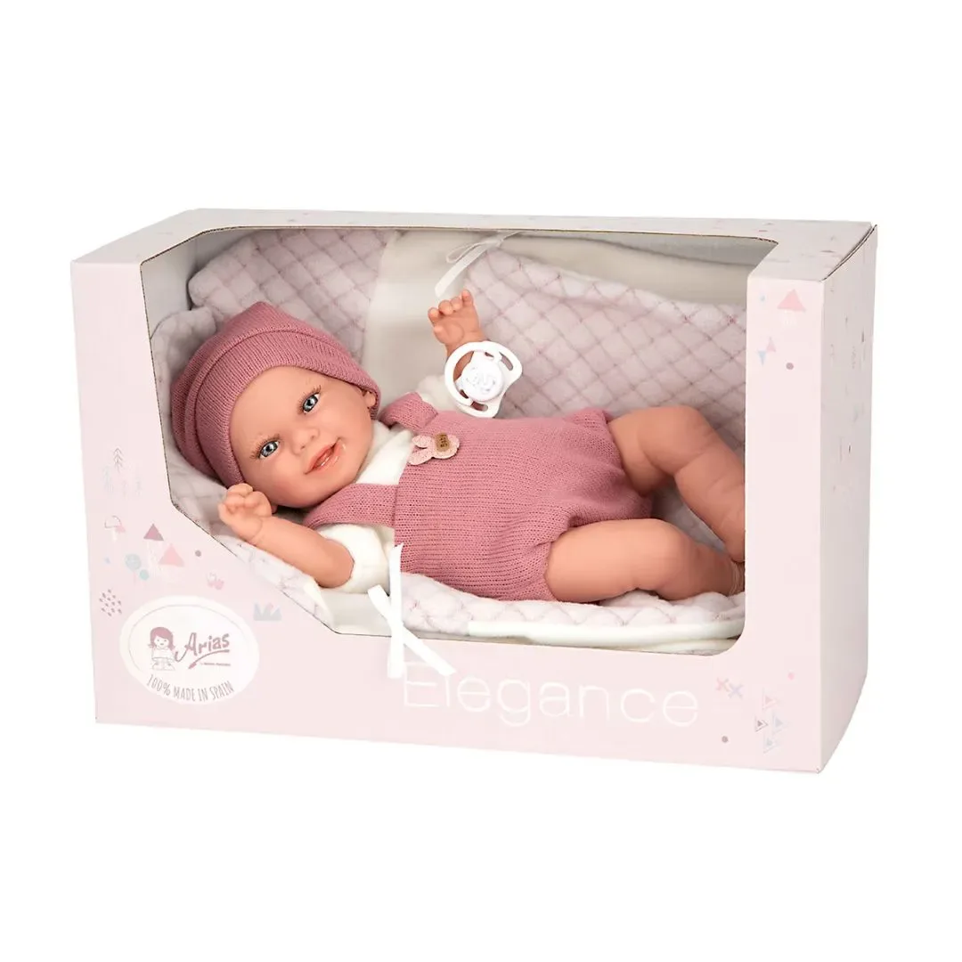 Muñeca Arias Elegance Babyto 35 cm con Peso y Manta Rosa6