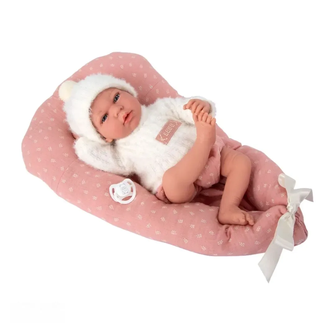 Muñeca Arias de Peso Elegance Andie Rosa 40 cm - Con Cojín y Chupete2