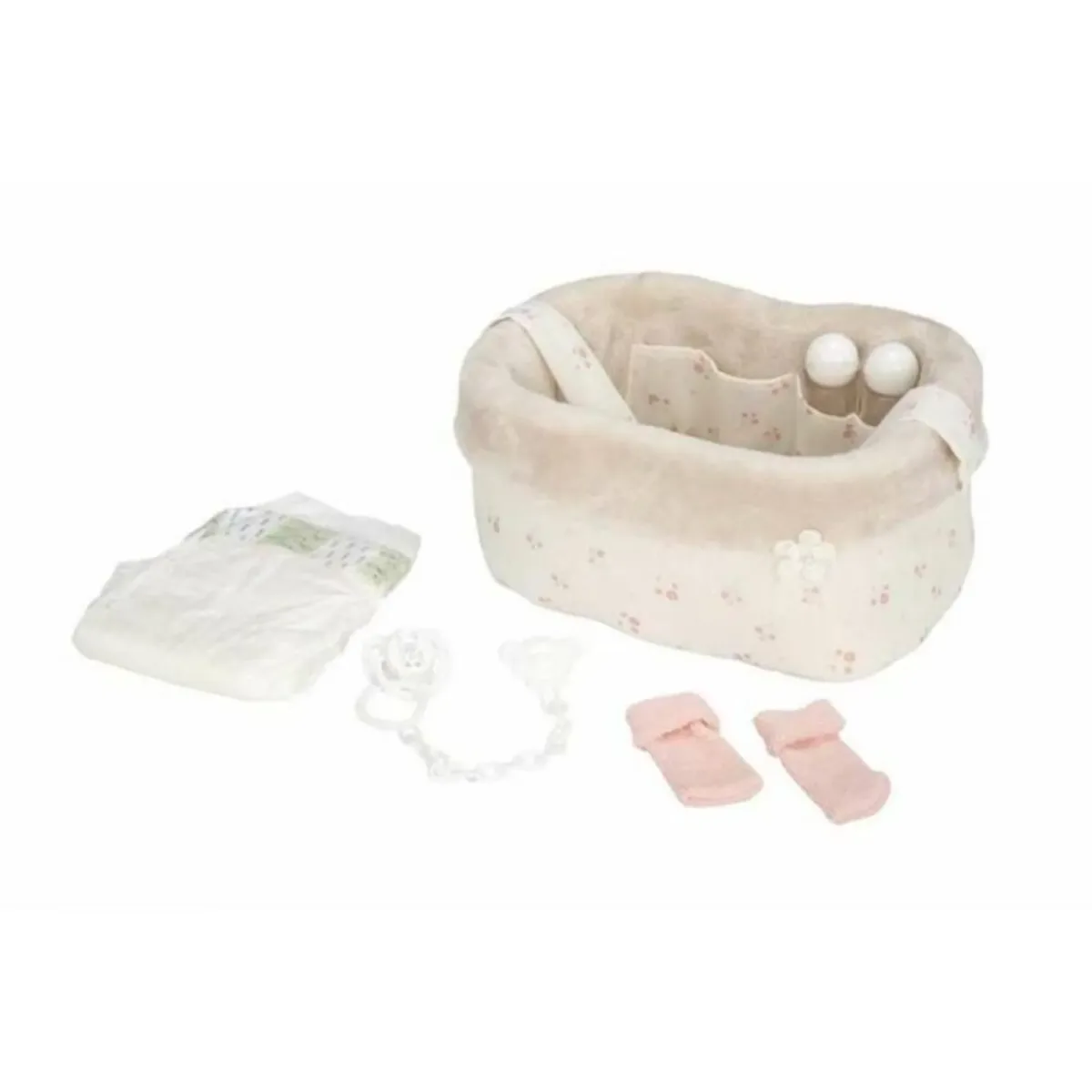 Canastilla Elegance Beige para Muñeca con accesorios1