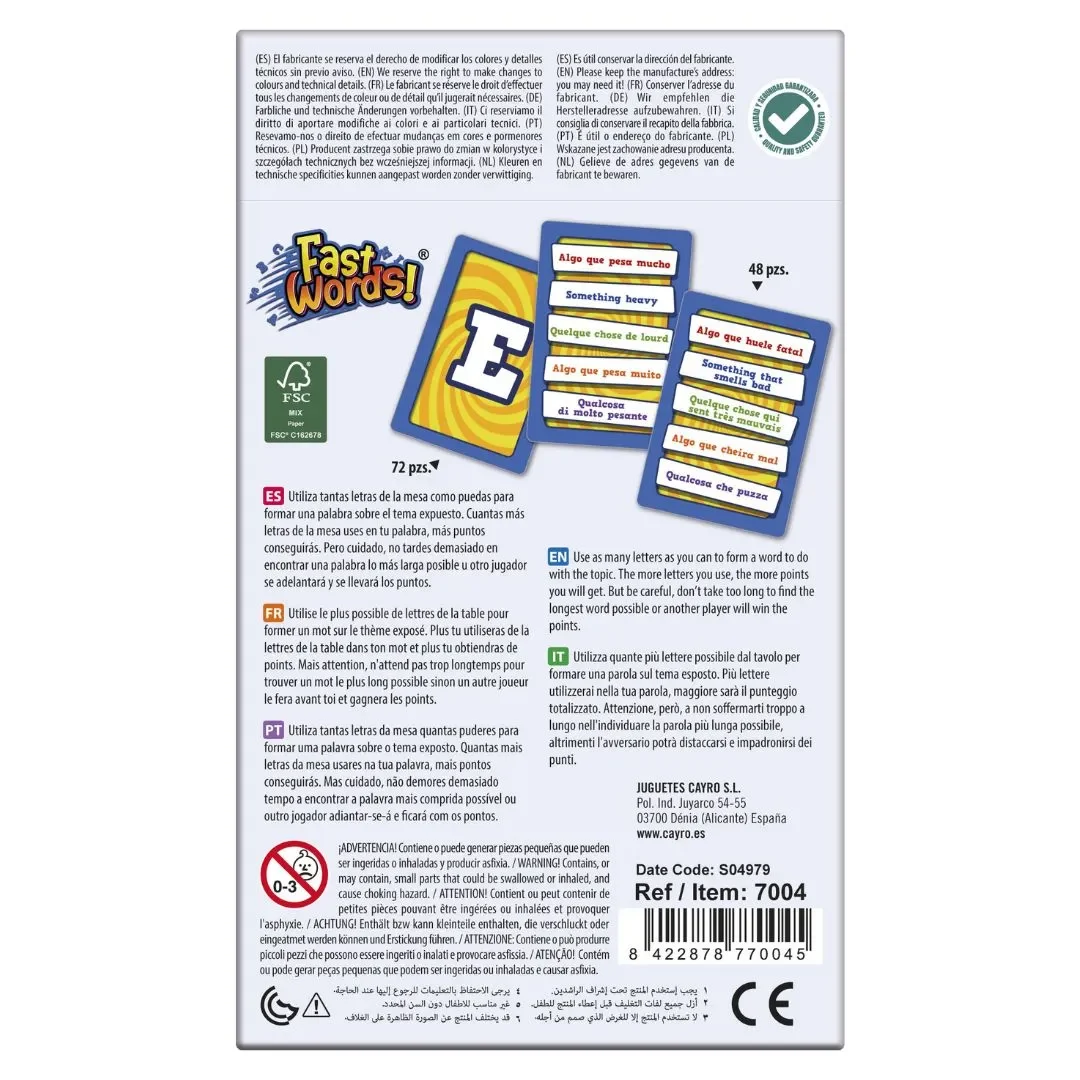 Juego de Mesa Fast Words - Cayro2
