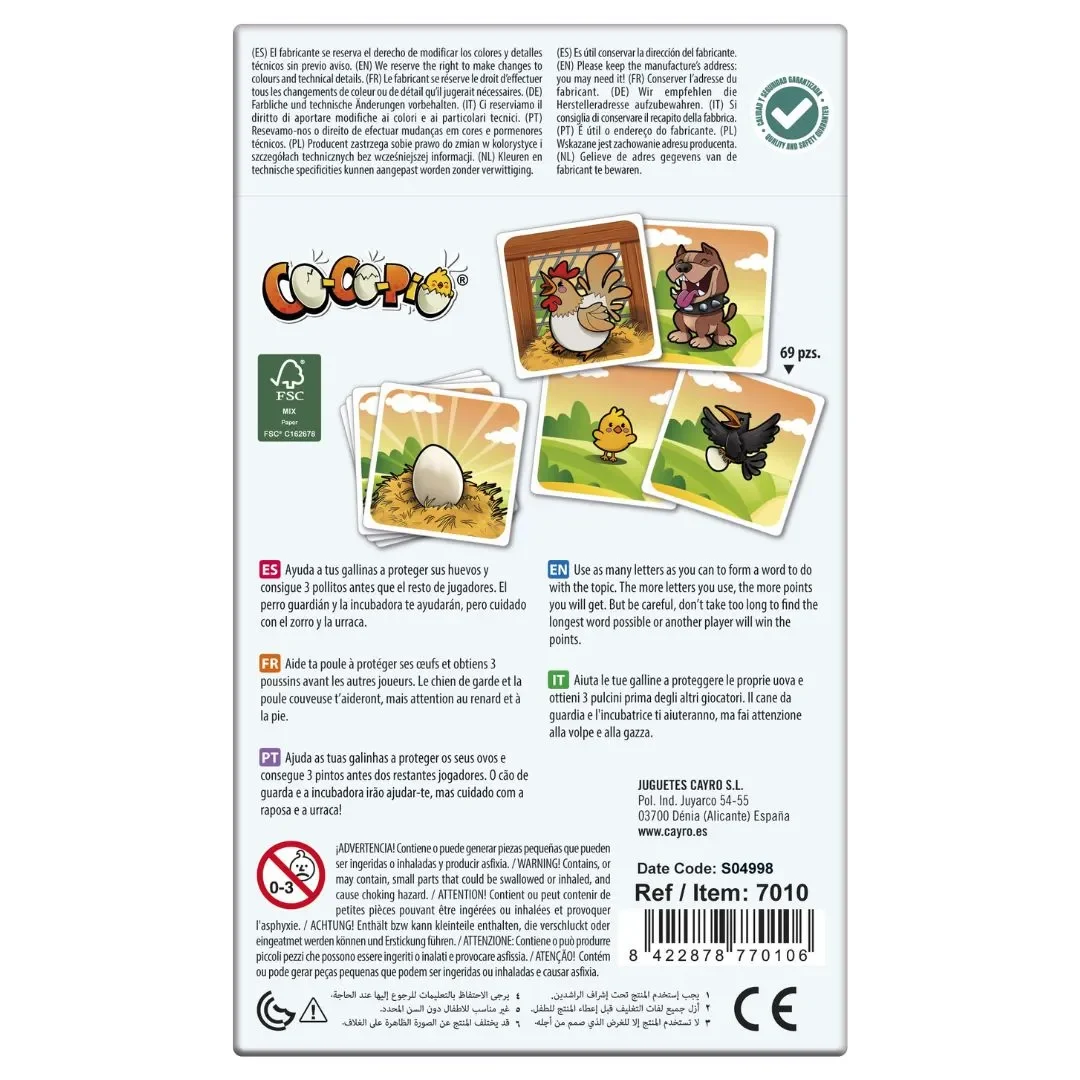 Juego de Mesa Gallinas Agitadas CO-CO-CO - Cayro3