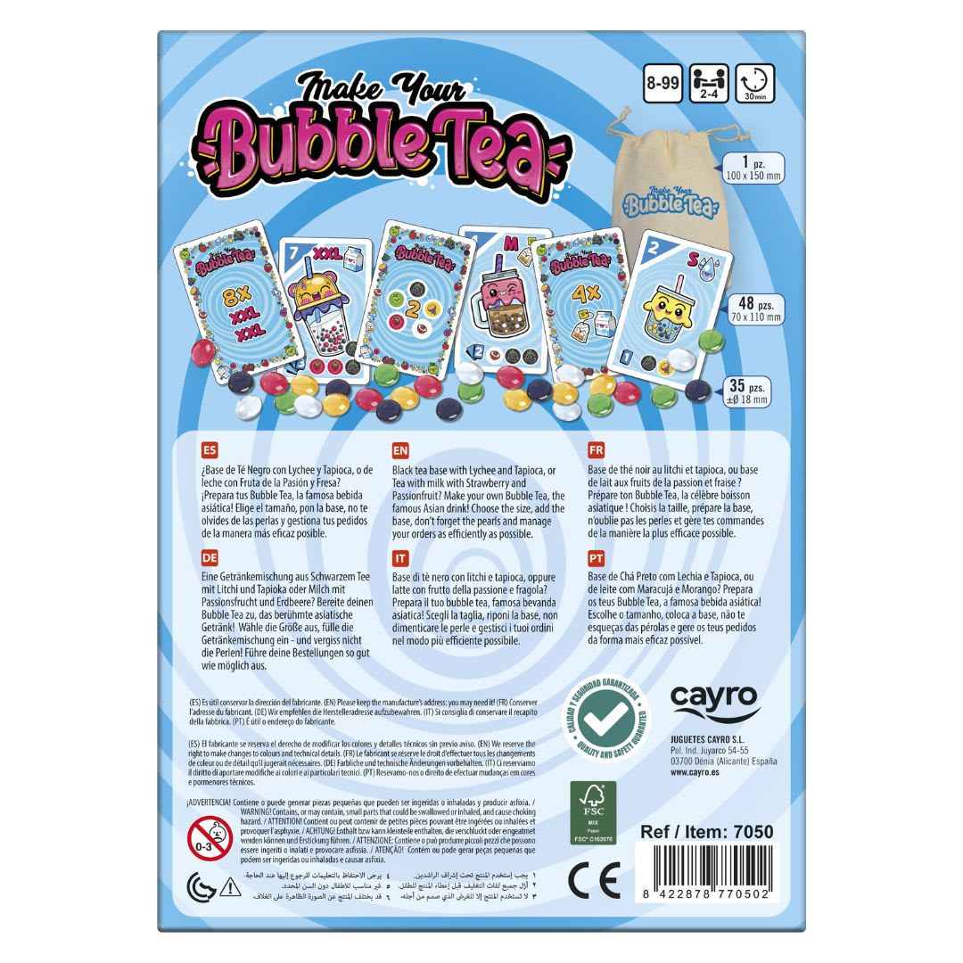 El Refrescante Juego de Cartas Bubble Tea - Cayro3