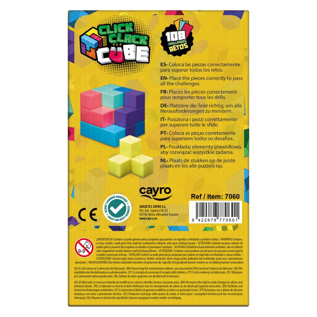 Cubo Click Clack magnético 108 retos -Cayro4