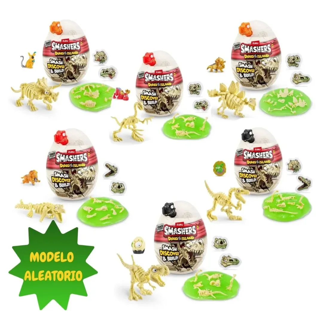Huevo Sorpresa ZURU Smashers Dino Island con Dinosaurio para Armar – Modelo Aleatorio3