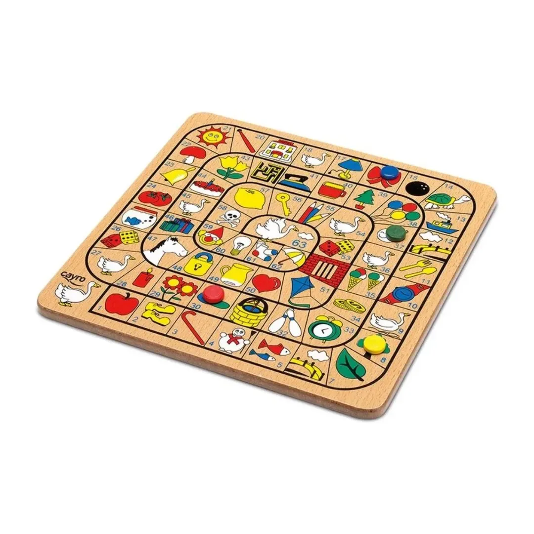 Juego de Mesa Ludo-Oca de Madera en Caja de Metal -Cayro1