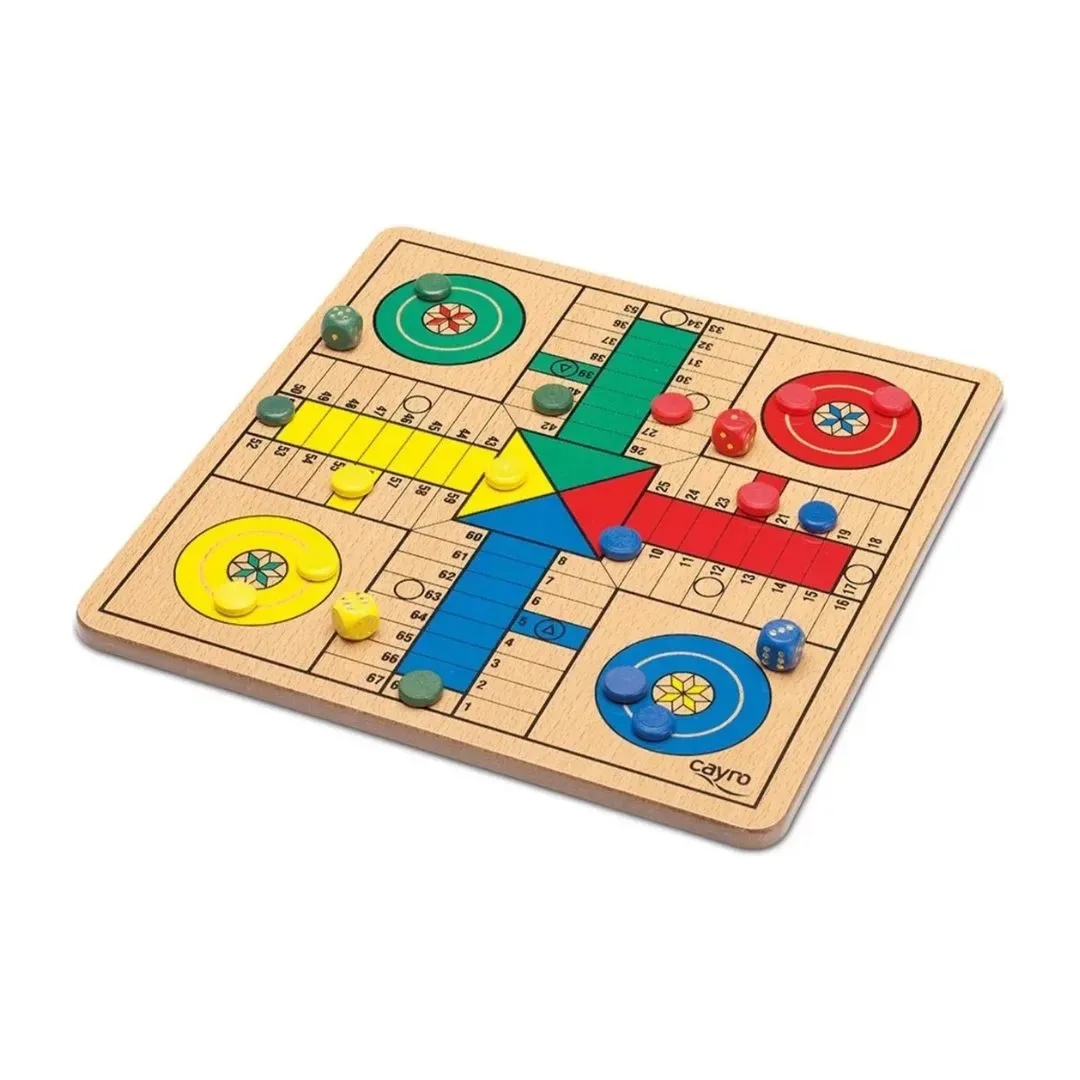 Juego de Mesa Ludo-Oca de Madera en Caja de Metal -Cayro2