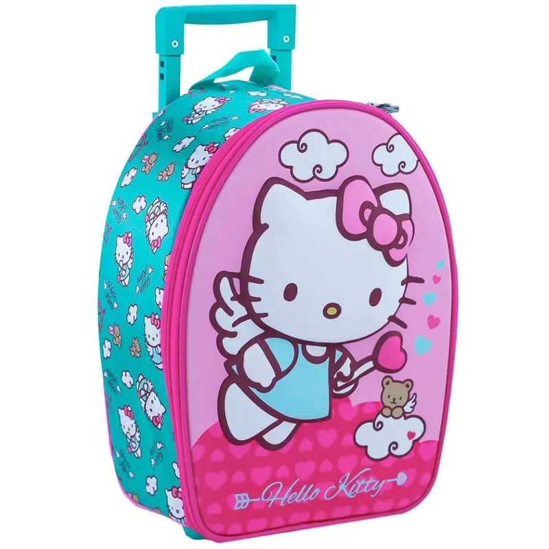 Set Scool Ranger Maleta Lonchera Cartuchera Hello Kitty 3D1