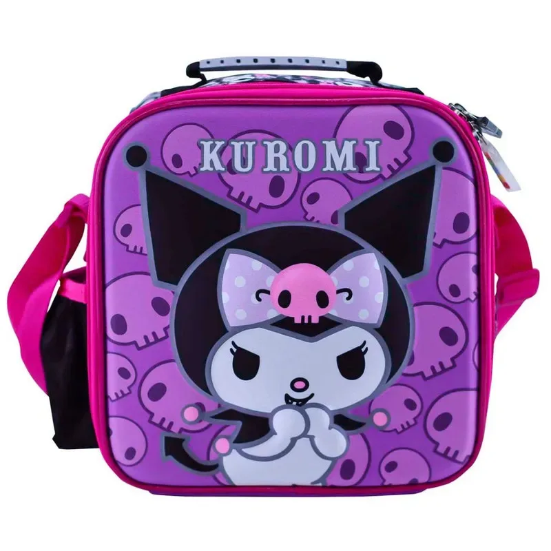 Set Scool Magic Mochila Lonchera Cartuchera Kuromi Satín 3D3