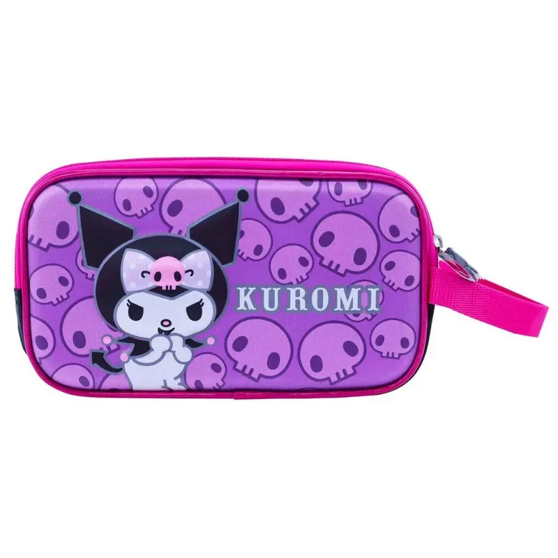 Set Scool Magic Mochila Lonchera Cartuchera Kuromi Satín 3D5