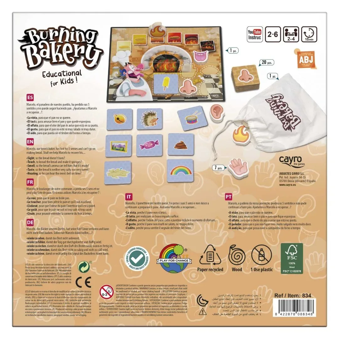 Juego Cooperativo Sensorial 5 sentidos Burning Bakery - Cayro3