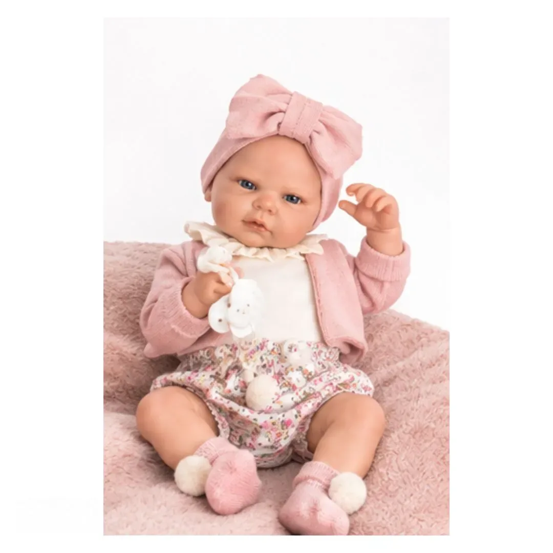 Muñeca Bebé Reborn Berjuan 50 cm Interactiva con Mecanismo de Besitos1