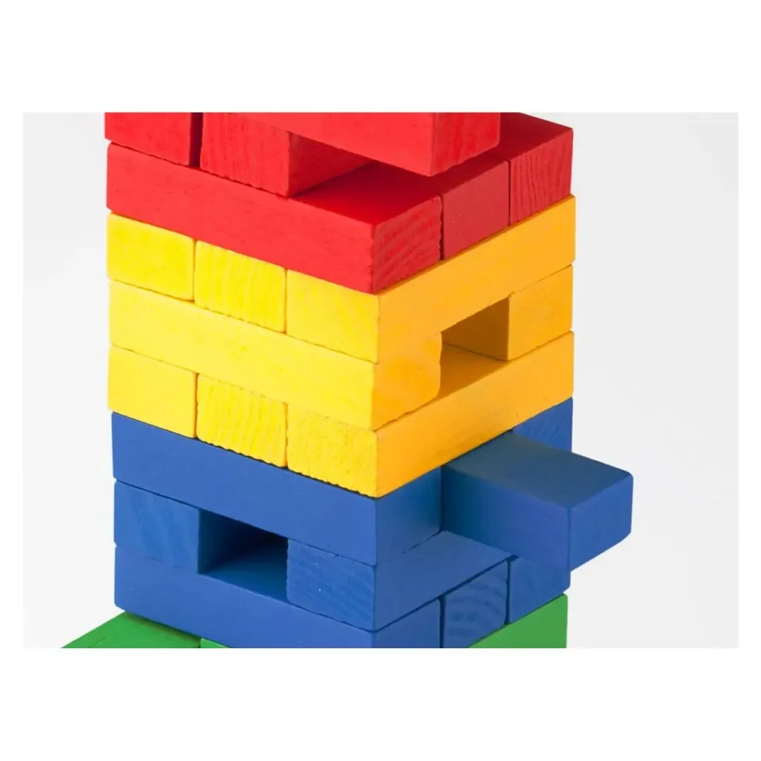 Juego De Mesa Bloques Jenga Block & Block De Colores - Cayro3