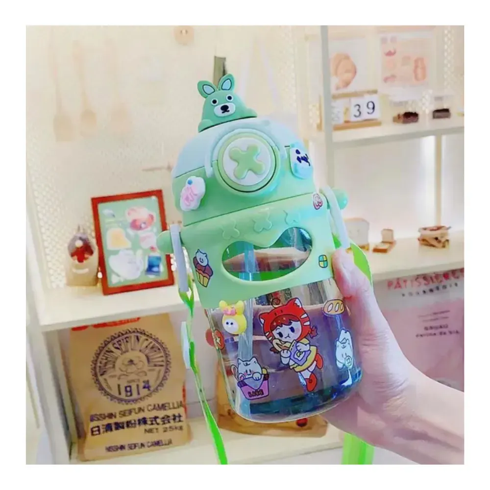 Tomatodo Portátil Estilo Kawai De 680ml Con Stickers Surtido2