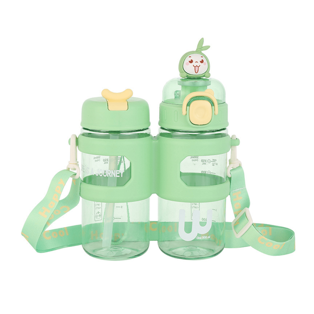 Tomatodo Con 2 Botellas Con Capacidad De 500ML + 500ML Verde1