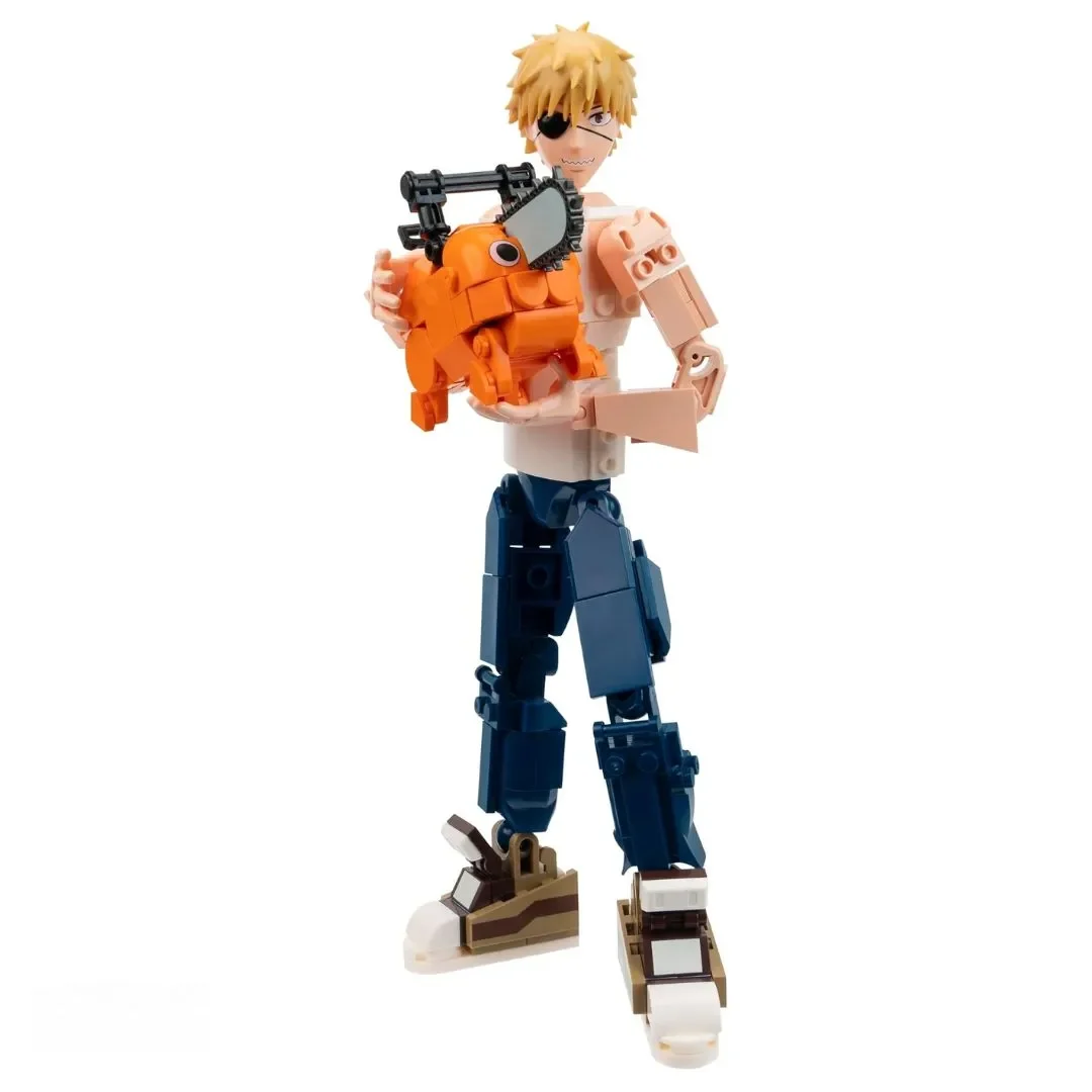 Figura de Acción Armable Chainsaw Man Denji and Pochita 280 pzas BLDR1