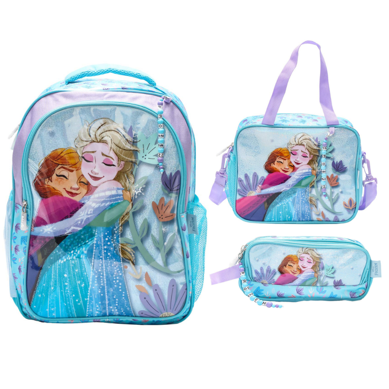 Set Mochila Lonchera Cartuchera Frozen Colección F1
