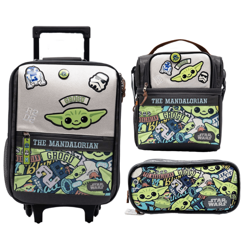 Set de Maleta Lonchera Cartuchera Mandalorian Escolar Colección A3