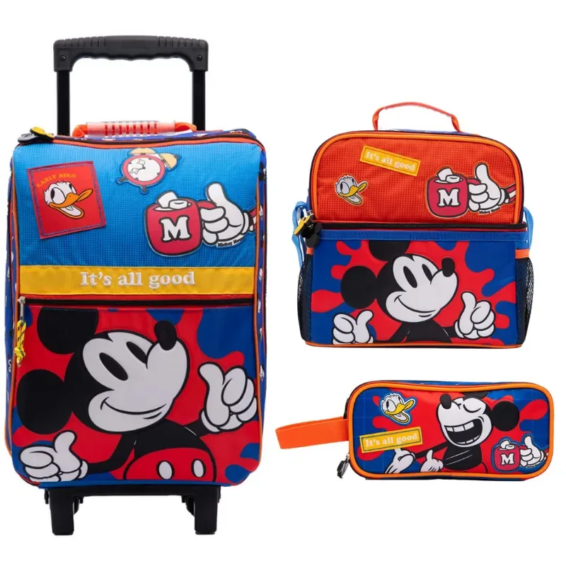 Set de Maleta Lonchera Cartuchera Mickey Escolar Colección B5