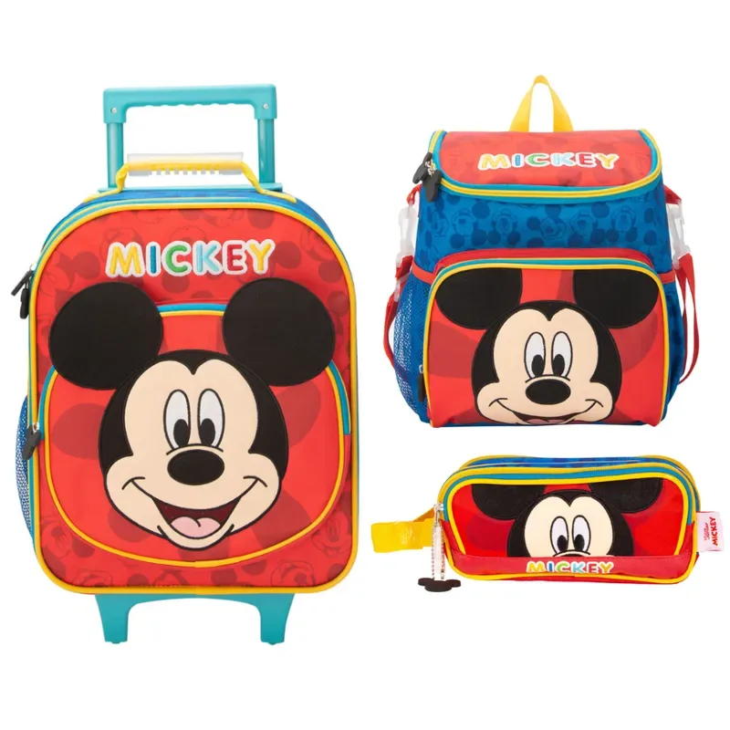 Set Maleta Lonchera Cartuchera Escolar Nido Mickey Colección H5