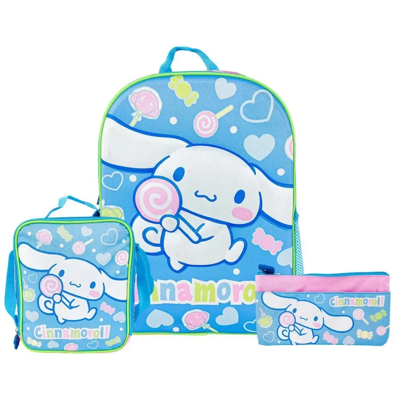 Set Scool Ranger Mochila Lonchera Cartuchera Cinnamoroll 3D7